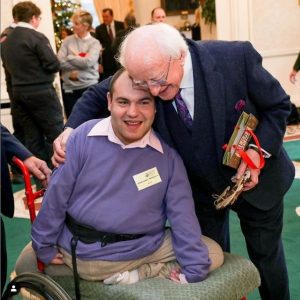 President of Ireland, Michael D Higgins and Sasha Godalev