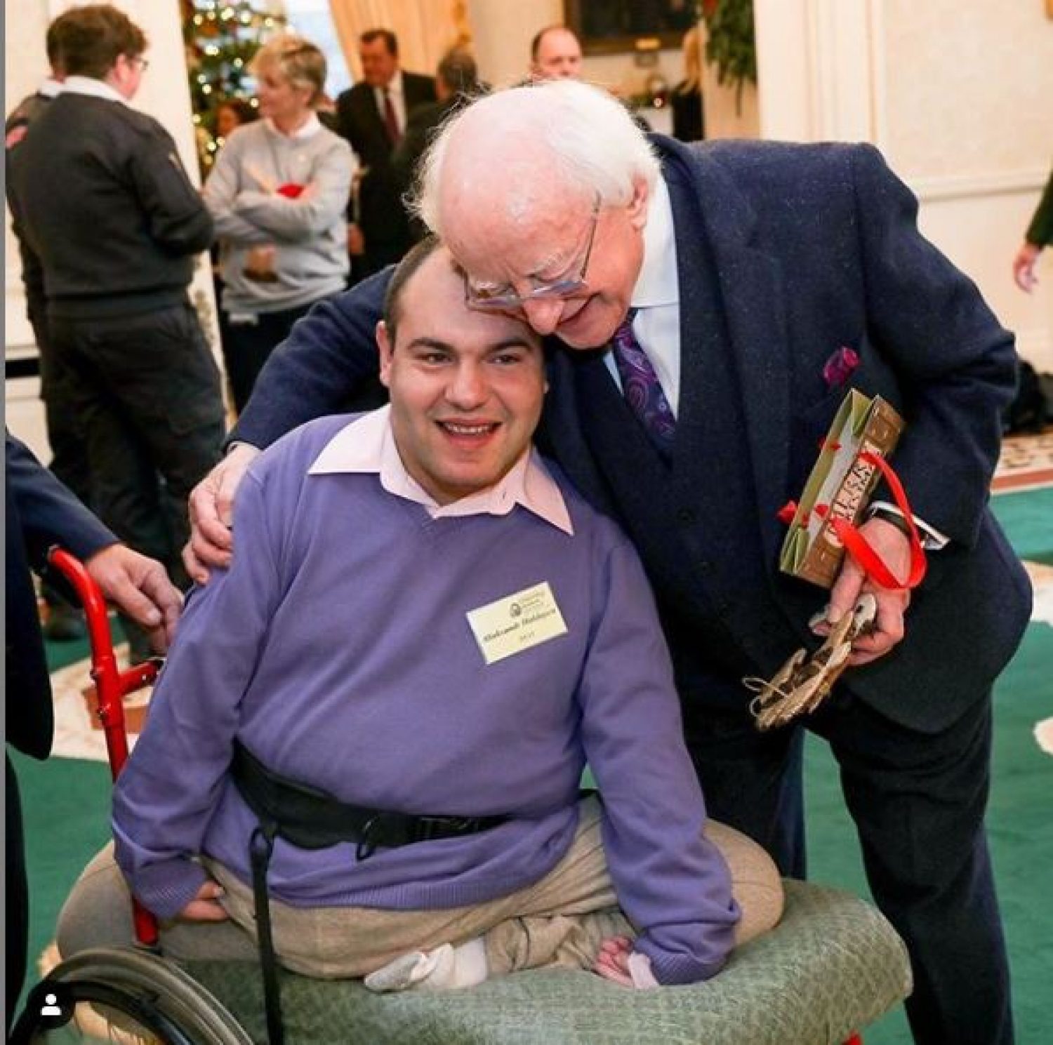 President of Ireland, Michael D Higgins and Sasha Godalev